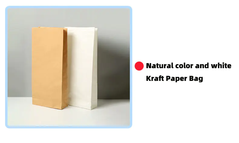White Kraft Paper With Natural Kraft Paper Bag