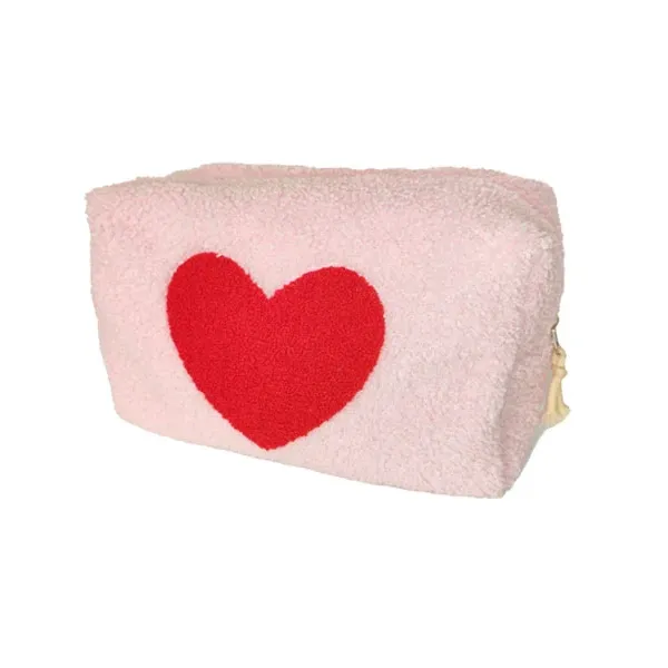 Wollen fleece cosmetische tas